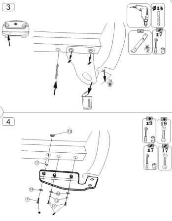 Фаркоп 9006-A Oris на FAW V5 седан 2012-2013 без выреза бампера. Тип шара: A. Нагрузки: 1100/75 кг, масса фаркопа 15,7 кг (без электрики в комплекте) от магазина ФаркопРос